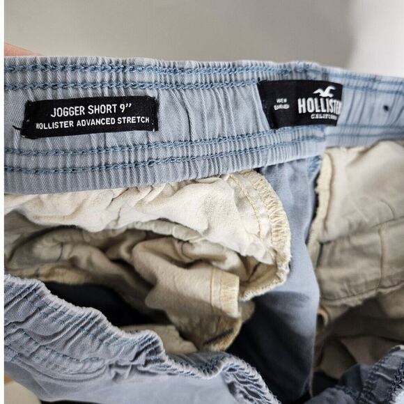 Hollister California Womens Epic Flex Jogger Short 9 Blue 3 Pocket Size L - Picture 5 of 7